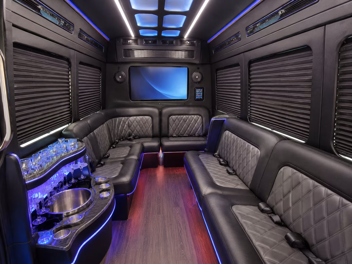 greenville party bus interior